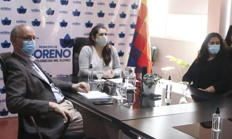 Moreno: Mariel Fernández recibió al ministro Gollán en el Palacio Municipal