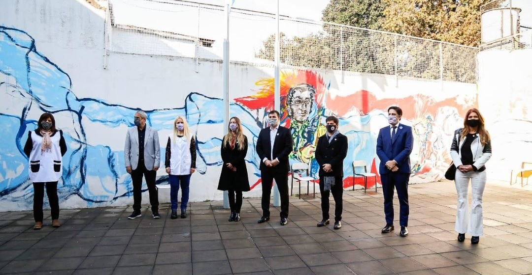 El gobernador Kicillof y los ministros Trotta y Ferraresi inauguraron obras en escuelas de Avellaneda