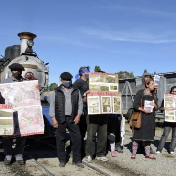 Protesta del pueblo mapuche por su situación en Esquel