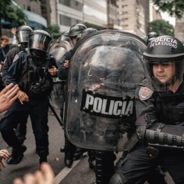 Represión y detenciones en la puerta del Incaa