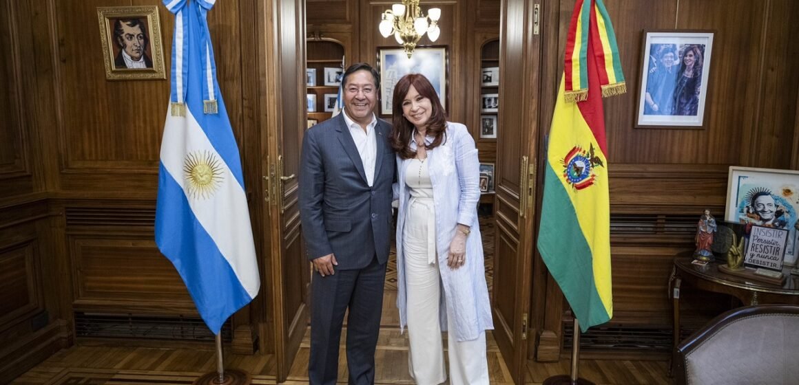 Cristina Kirchner se reunió con Luis Arce y Gustavo Petro en el Senado